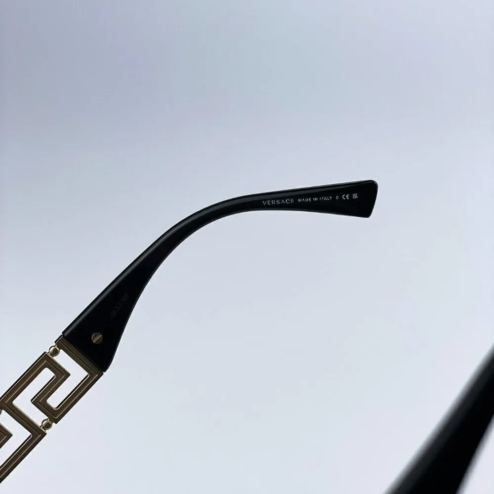 NEW Versace VE2257 100287 Gold Dark Grey Metal Pilot Unisex Sunglasses